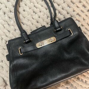 Coach pebbled leather handbag